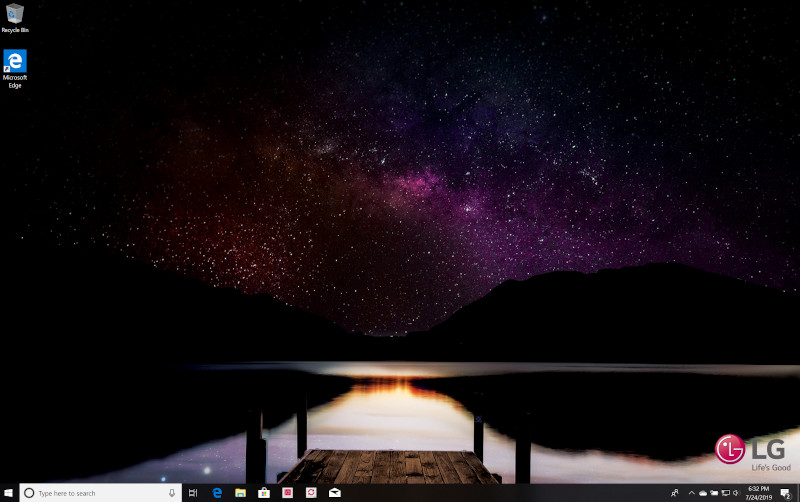 LG Gram new installation of Windows 10