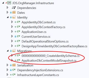 Delete EF Core Default Migrations