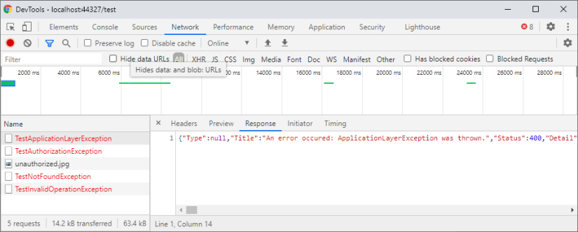 HTTP Response JSON