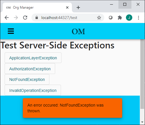 Not Found Exception